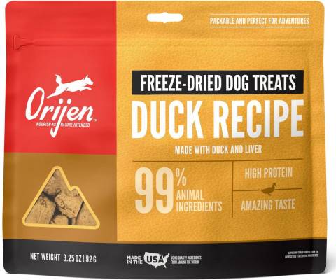 ORIJEN Free-Run Duck Formula Grain-Free Freeze-Dried Dog Treats
