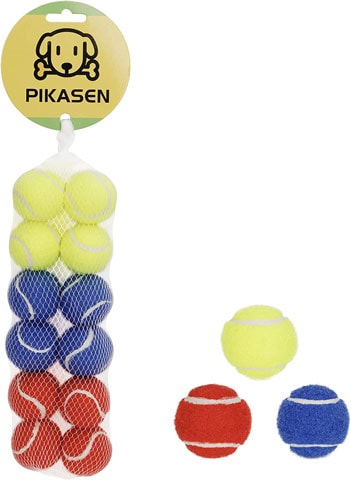 PIKASEN Small Tennis Ball Set for Dogs and Cats