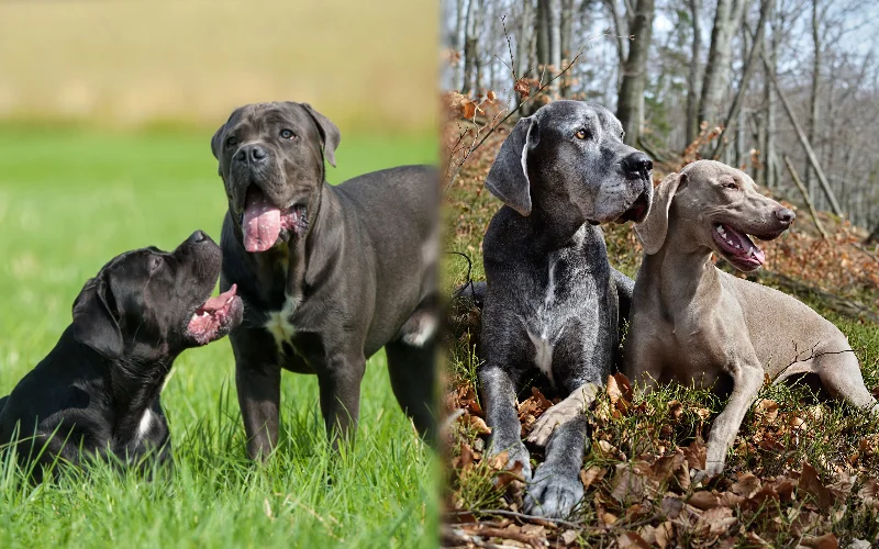 Parent breeds of the Cane Corso Weimaraner Mix with other dogs