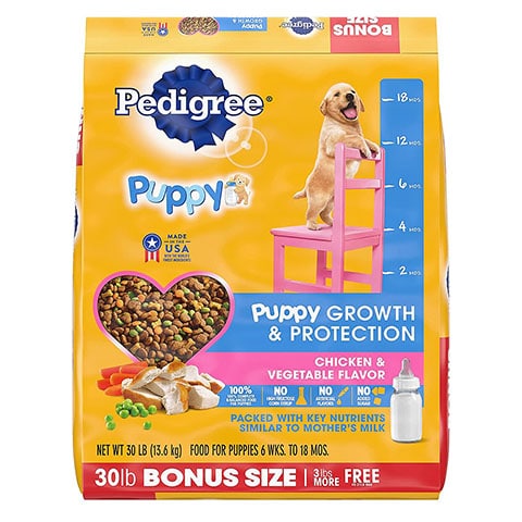 Pedigree Puppy Growth & Protection Chicken & Vegetable Flavor Dry Dog Food