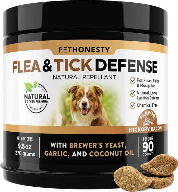 PetHonesty Flea & Tick Defense Supplement - Natural Flea and Tick Soft Chew for Dogs