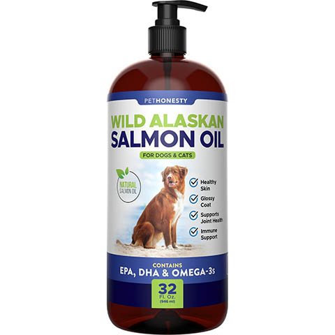PetHonesty Wild Alaskan Salmon Oil Liquid Supplement for Dogs & Cats