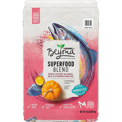 Purina Beyond Superfood Blend Wild-Caught Salmon, Egg & Pumpkin Recipe Dry Dog Food