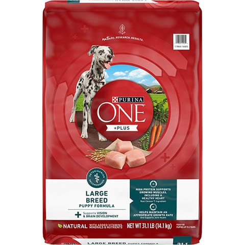 Purina ONE Natural High Protein +Plus Large Breed Formula Dry Puppy Food