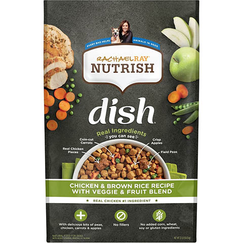Rachael Ray Nutrish Dish Natural Chicken & Brown Rice Recipe with Veggies & Fruit Dry Dog Food