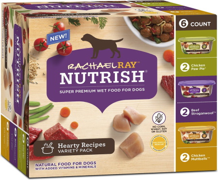 Rachael Ray Nutrish Natural Hearty Recipes Variety Pack Wet Dog Food