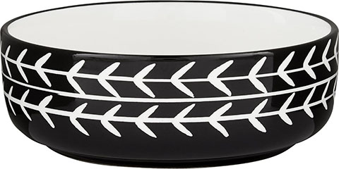 Signature Housewares Black Arrow Non-Skid Ceramic Dog & Cat Bowl