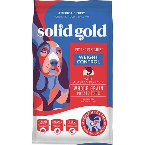 Solid Gold Fit & Fabulous Low FatLow Calorie with Fresh Caught Alaskan Pollock Adult Dry Dog Food