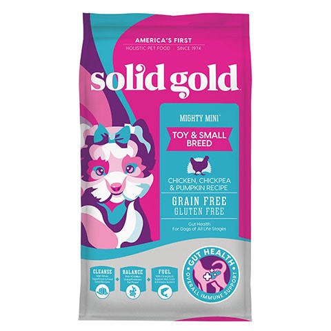 Solid Gold Mighty Mini Gut Health Small & Toy Breed Grain-Free Chicken, Chickpea & Pumpkin Dry Dog Food
