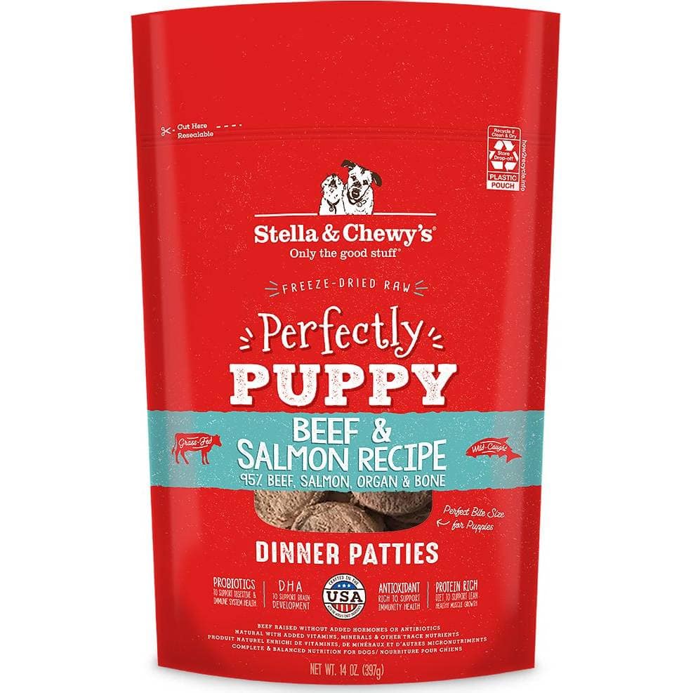 Stella & Chewy’s Perfectly Puppy Beef & Salmon Dinner Patties Freeze-Dried Raw Dog Food (1)