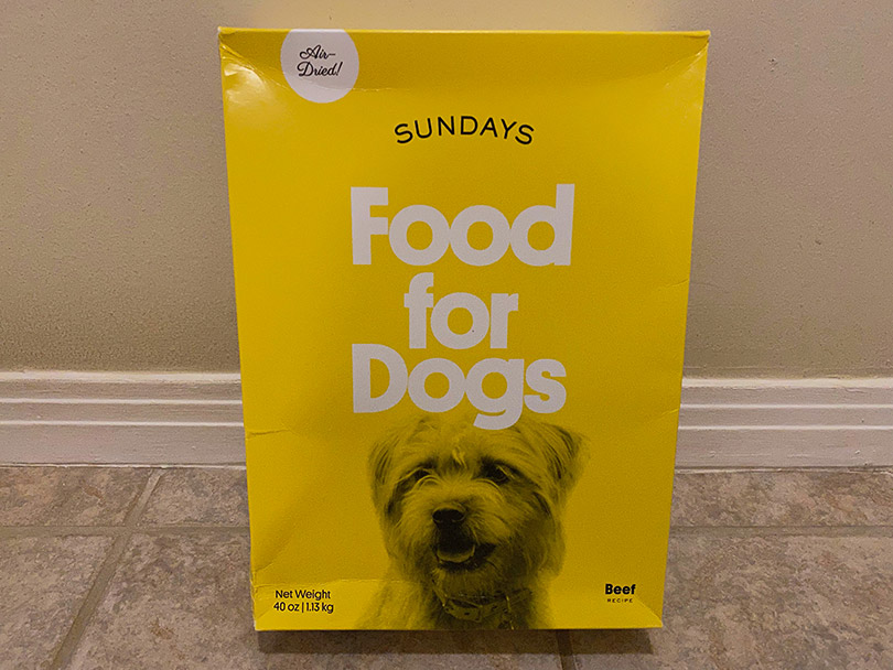 Sundays for Dogs Beef Recipe packaging