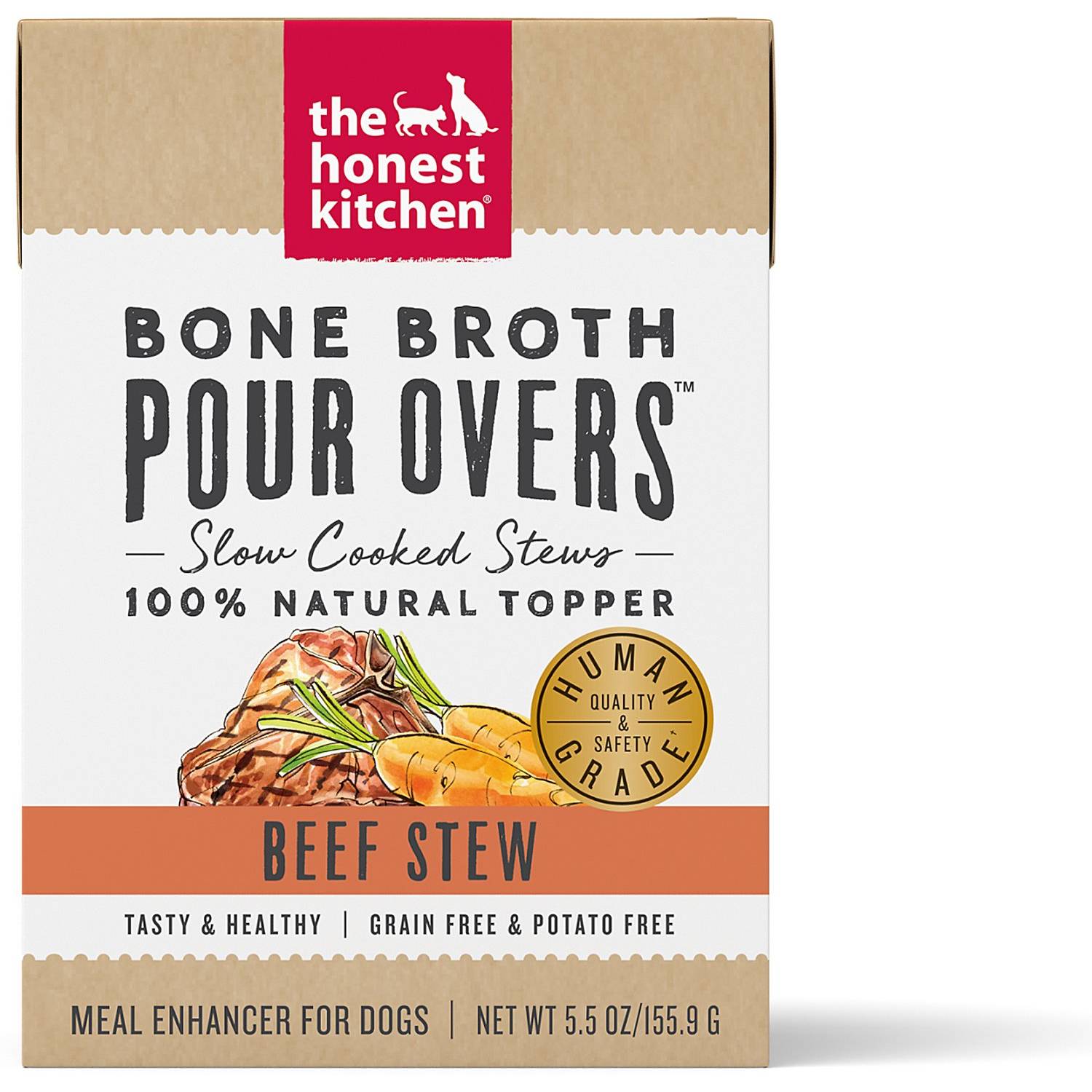 The Honest Kitchen Bone Broth POUR OVERS Beef Stew Wet (1)