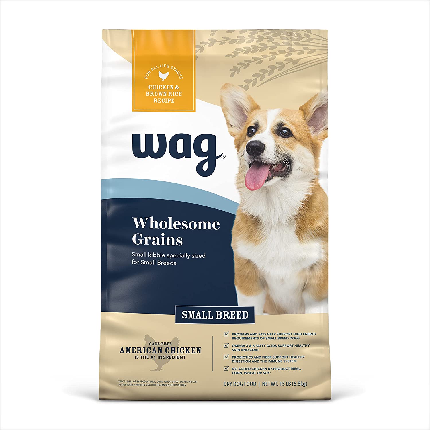Wag Dry Dog Food Small Breed with Grains (Chicken & Brown Rice)