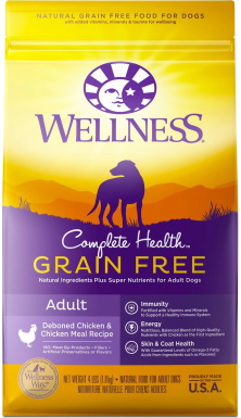 Wellness Grain-Free Complete Health Adult Deboned Chicken & Chicken Meal Recipe Dry Dog Food