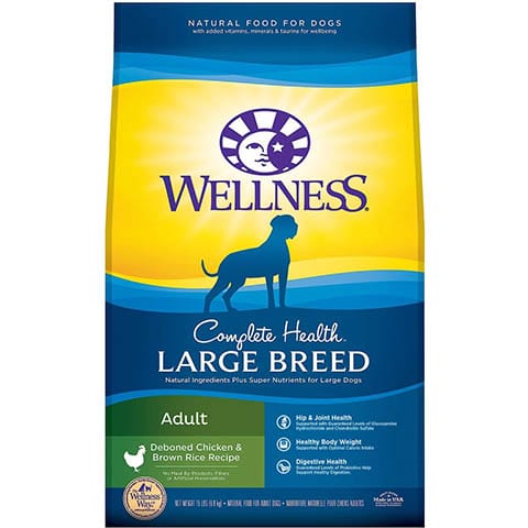 Wellness Large Breed Complete Health Adult Deboned Chicken & Brown Rice Recipe Dry Dog Food