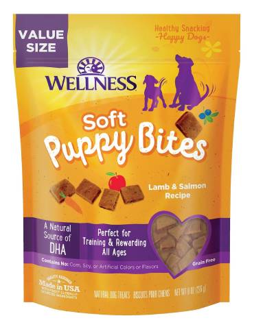 Wellness Soft Puppy Bites Lamb & Salmon Recipe Grain-Free Dog Treats