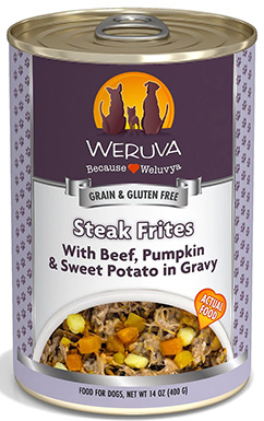 Weruva Steak Frites With Beef, Pumpkin, & Sweet Potatoes in Gravy Canned Dog Food
