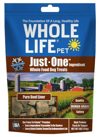 Whole Life Just One Ingredient Pure Beef Liver Freeze-Dried Dog Treats