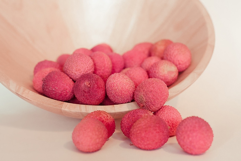 bowl of lychees