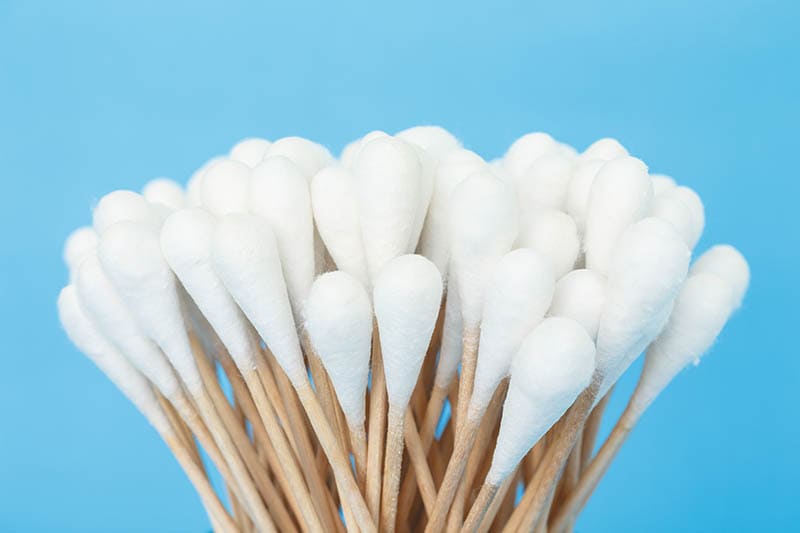 close up of q tips