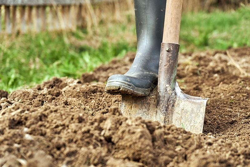 digging clay soil
