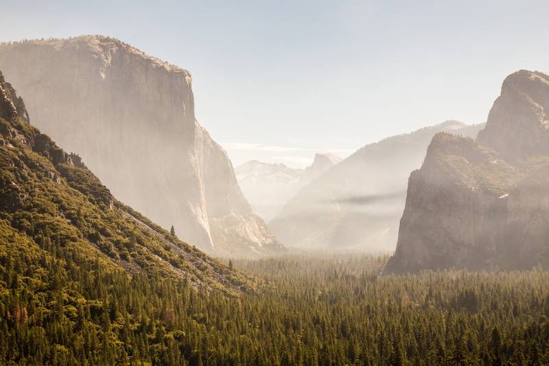 fog at the Yosemite National Park