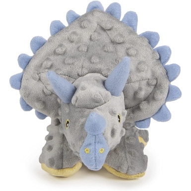 goDog Dinos Squeaker Plush Dog Toy with Chew Guard Technology
