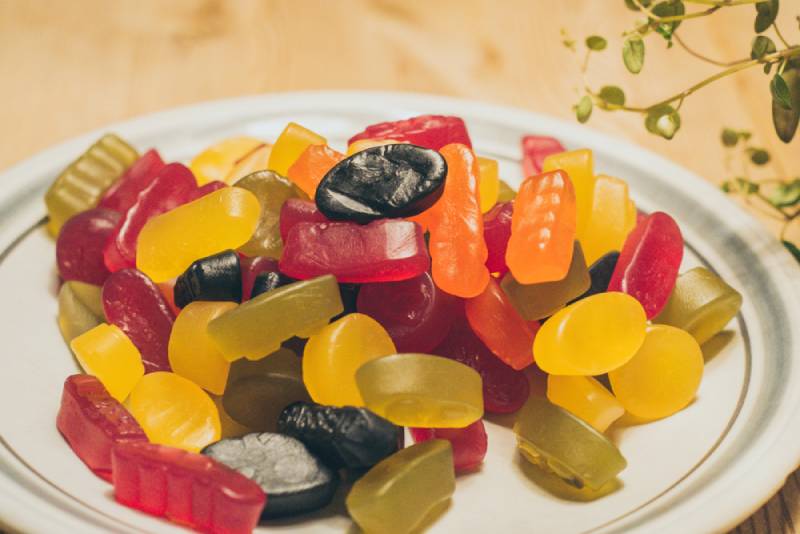 jelly fruit snacks on plate