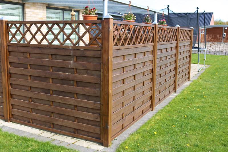 wooden fence with lattice