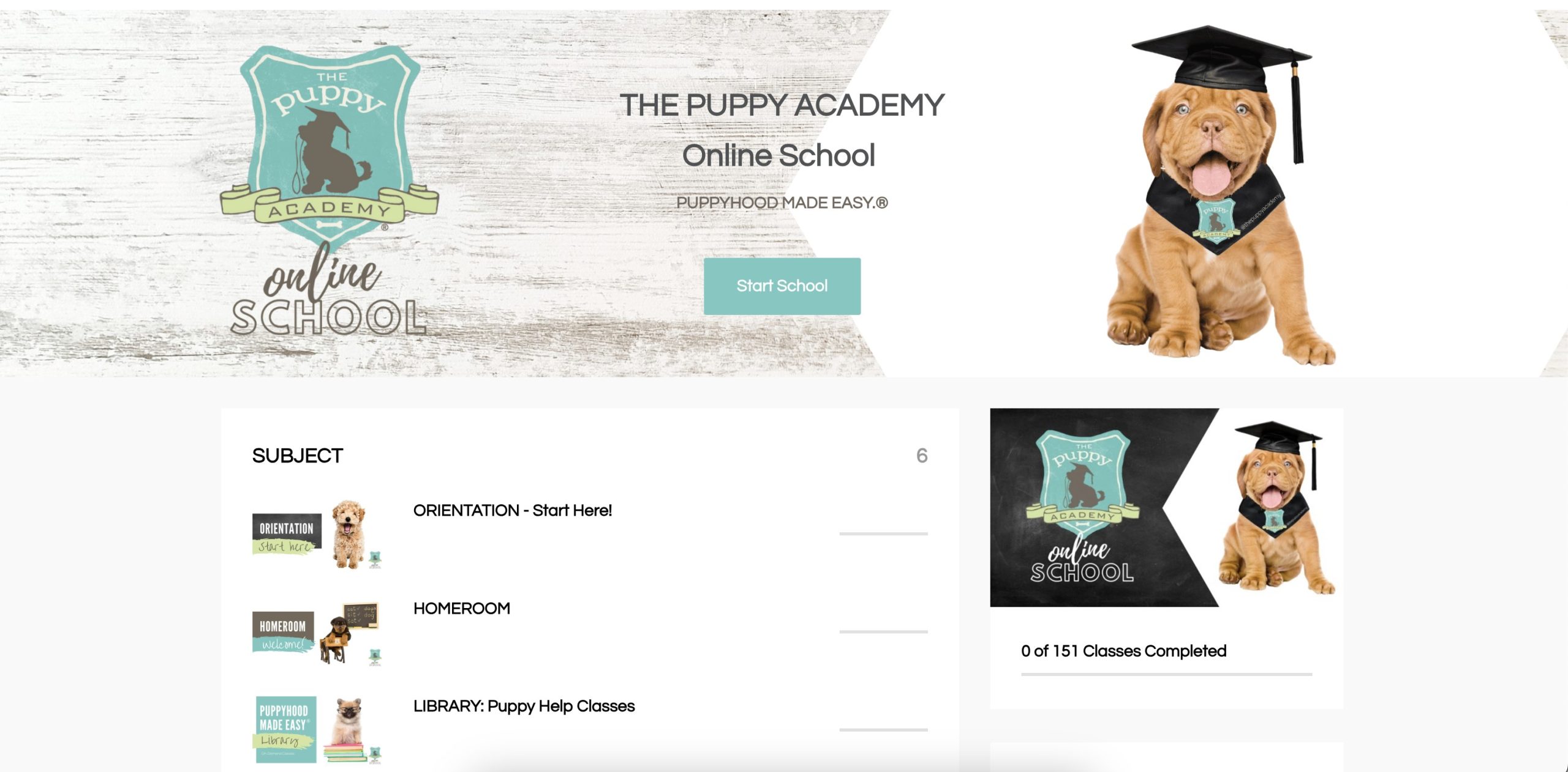 Puppy Academy Online School
