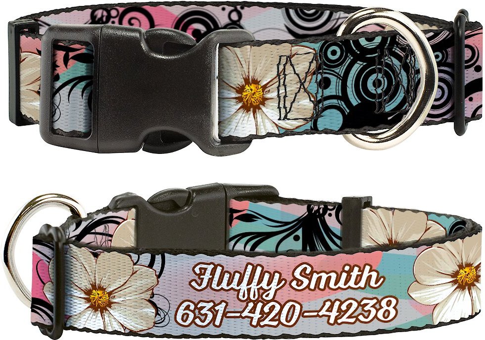 Buckle-Down Polyester Personalized Dog Collar