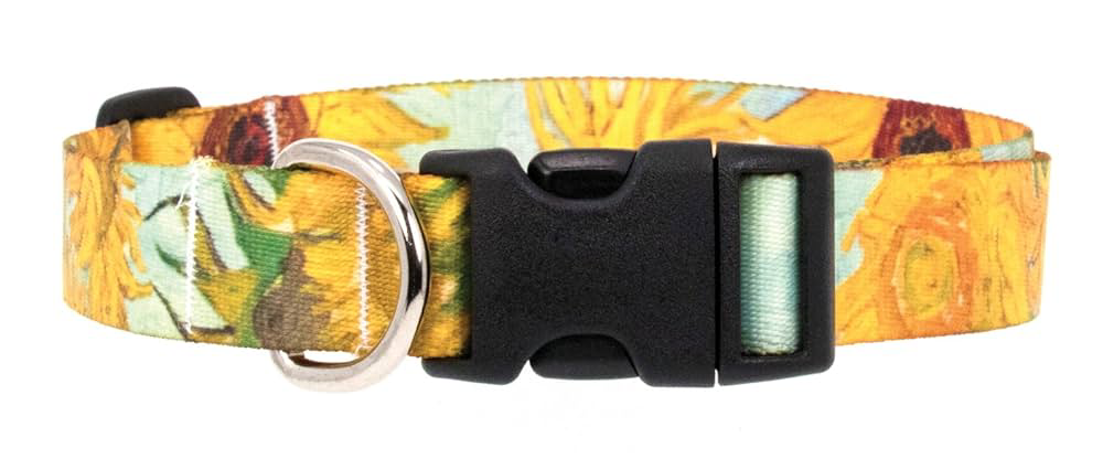 Buttonsmith Van Gogh Sunflowers Dog Collar