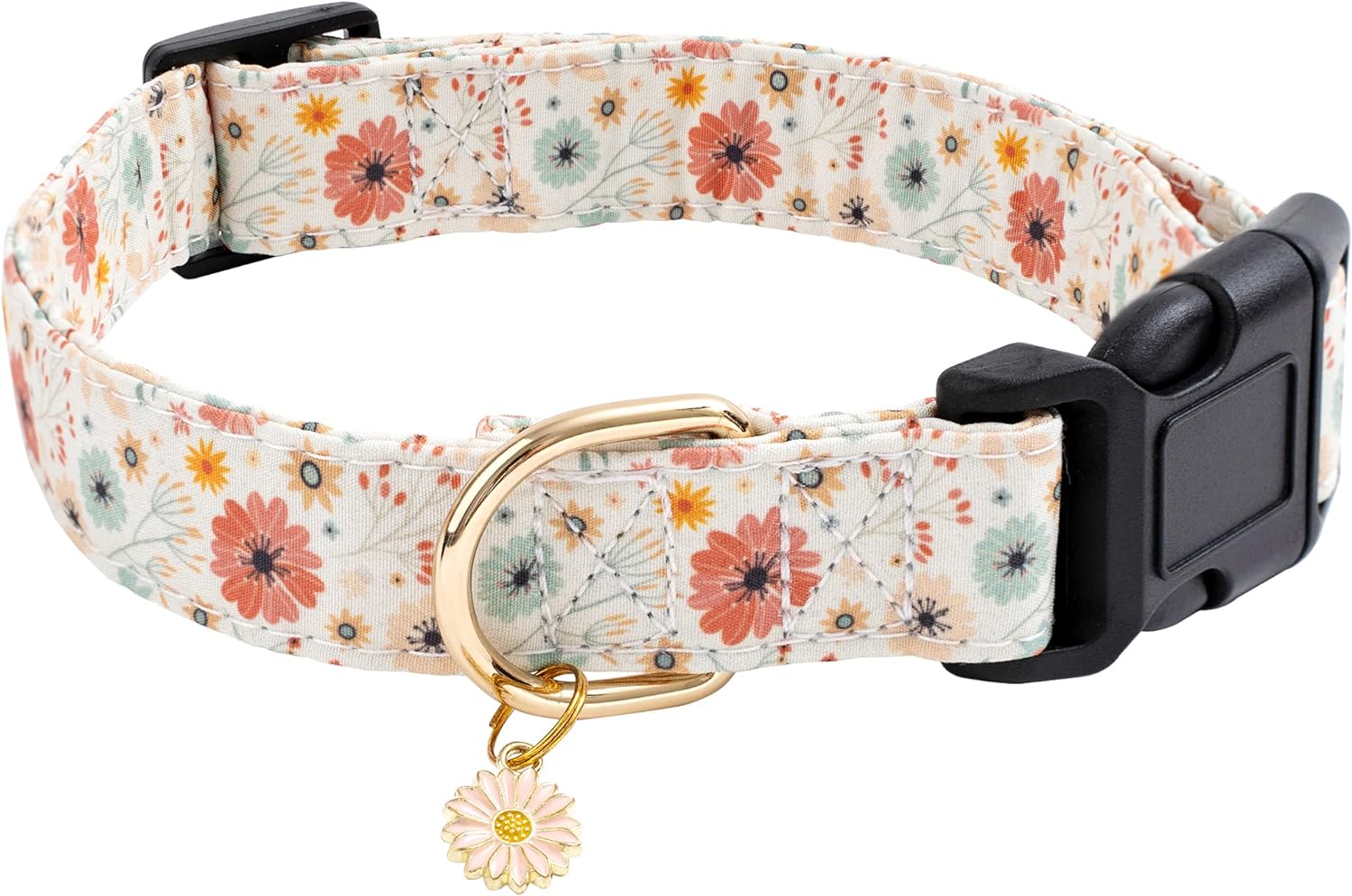 Faygarsle Designer Dog Collar with Flower Charms