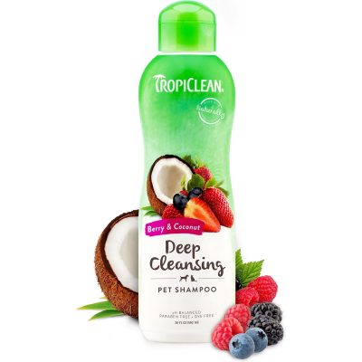 TropiClean Deep Cleaning Berry & Coconut Dog & Cat Shampoo